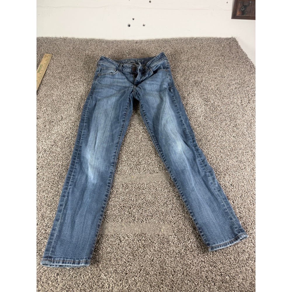 American Eagle Outfitters Super Stretch Skinny Jeans Women's Blue Denim - W26